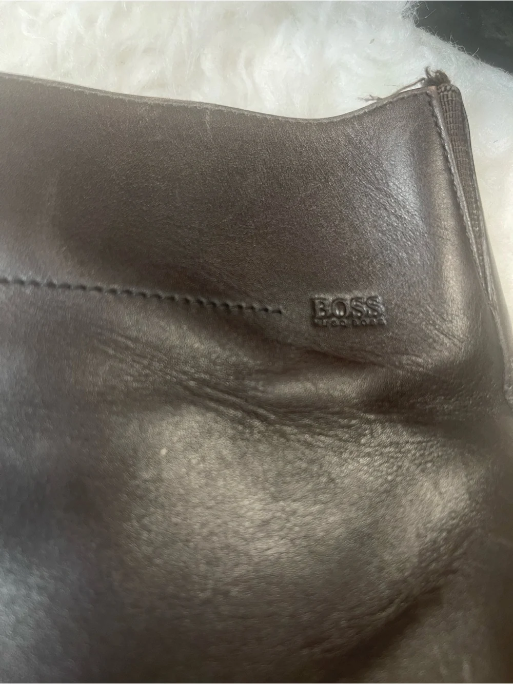 Hugo Boss Men's  Leather Dark Brown Chelsea Ankle Boots SZ8.5